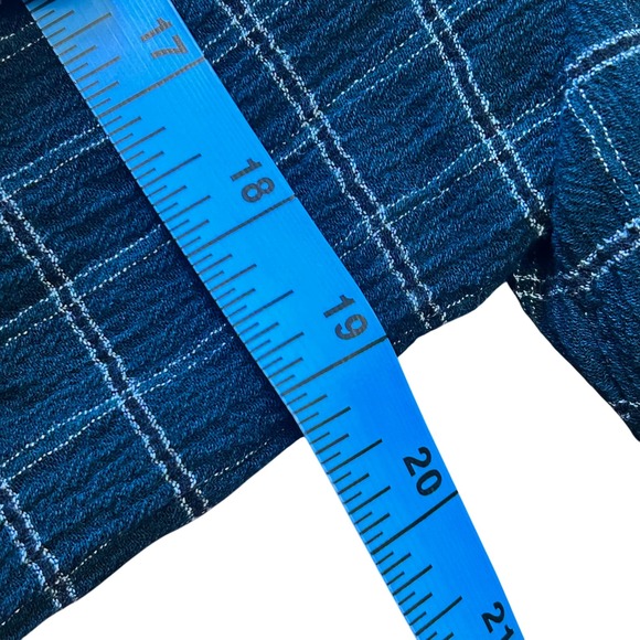 J Jill Green Plaid 3/4 Sleeve Button Front Shirt Top Tall Size S - Picture 6 of 8